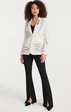 Cinq à Sept Mon Amour Embellished Cheyenne Blazer Ivory/black Discount