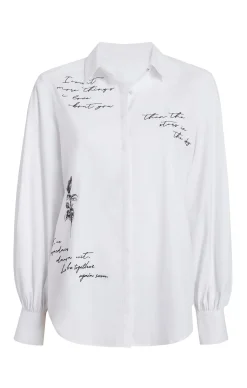 Cinq à Sept Mon Amour Embroidered Poplin Kandice Top White/black Sale