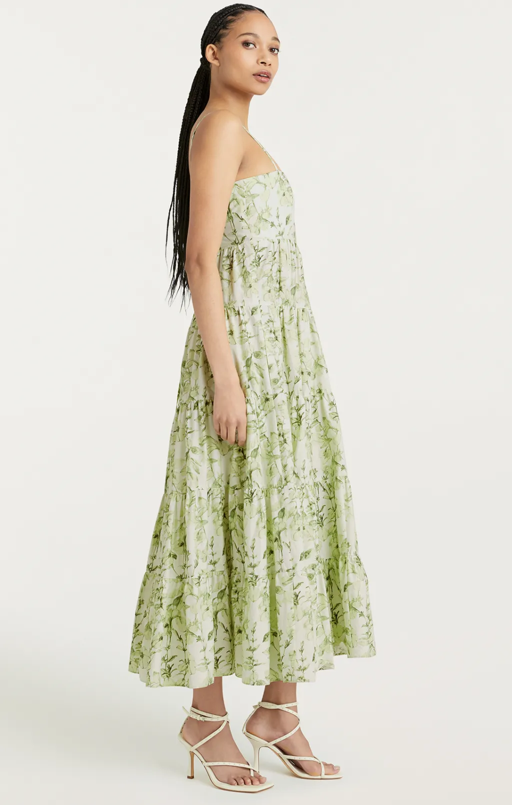 Cinq à Sept Monochromatic Floral Gavin Dress FadedMintMulti Hot