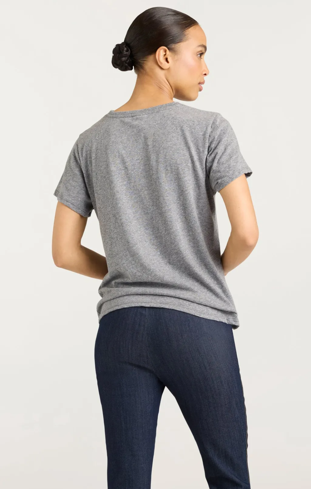 Cinq à Sept Multi Merci Tee HeatherGrey/White Sale