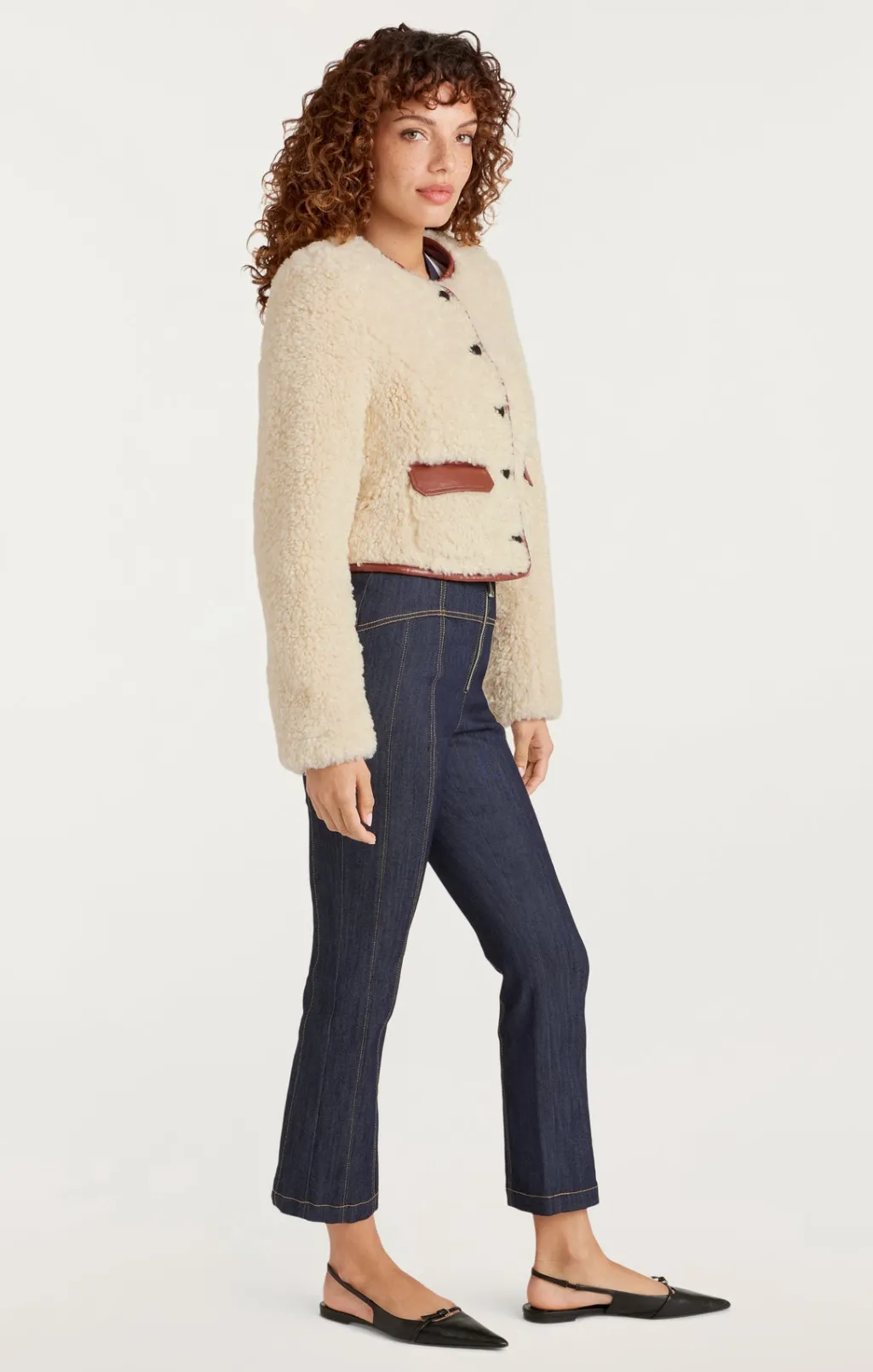 Cinq à Sept Naia Jacket Ivory/mahogany