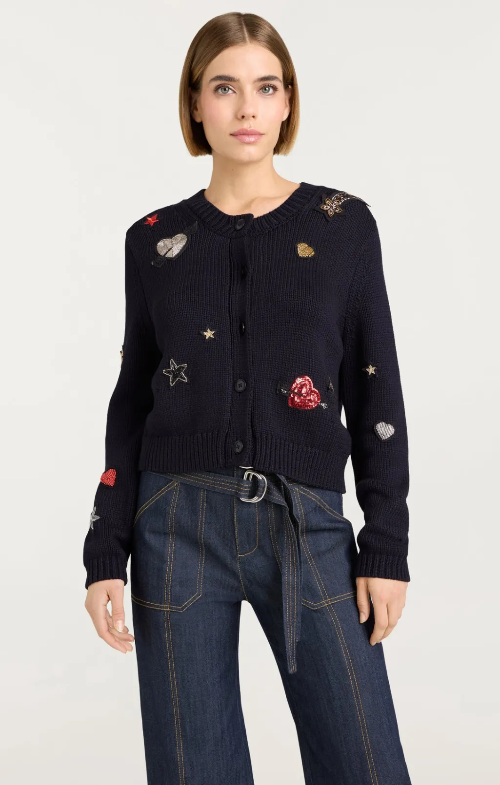 Cinq à Sept Nebula Embellished Piera Cardigan Black Sale