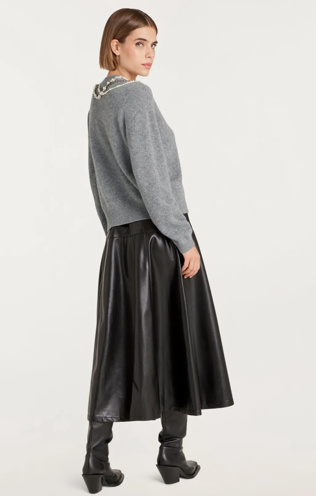 Cinq à Sept Necklace Lilliana Pullover LightHeatherGrey Online