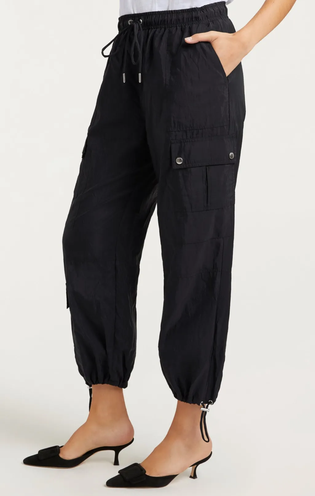 Cinq à Sept Nitsan Parachute Pant Black New
