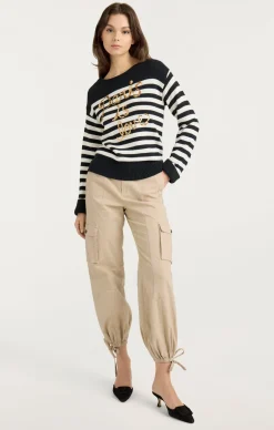 Cinq à Sept Paris Is Love Pullover Black/Ivory New