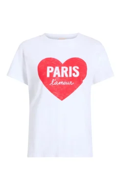 Cinq à Sept Paris Lamour Heart Tee White/Rose