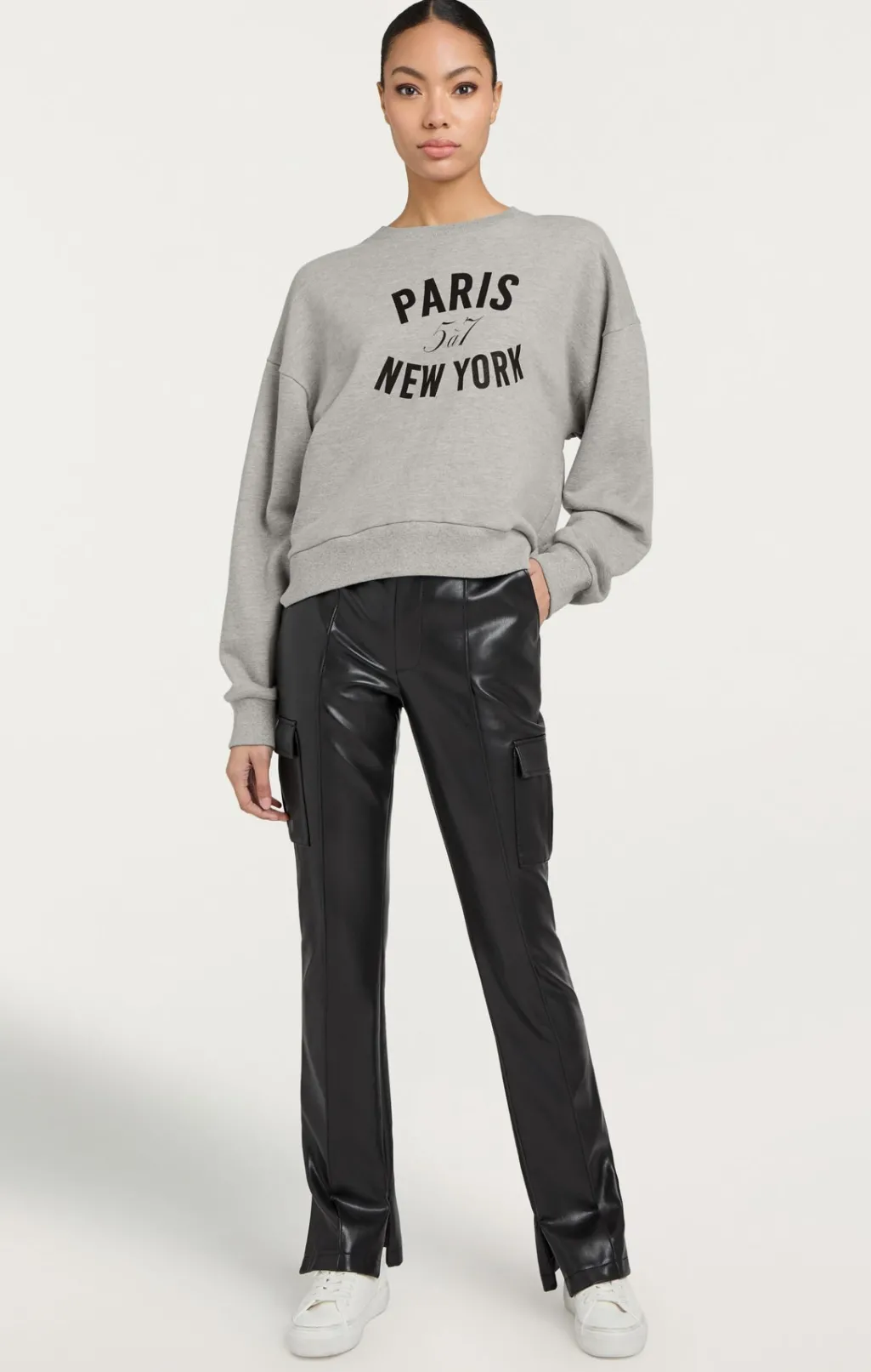 Cinq à Sept Paris New York Brandy Pullover HeatherGrey/Black Clearance
