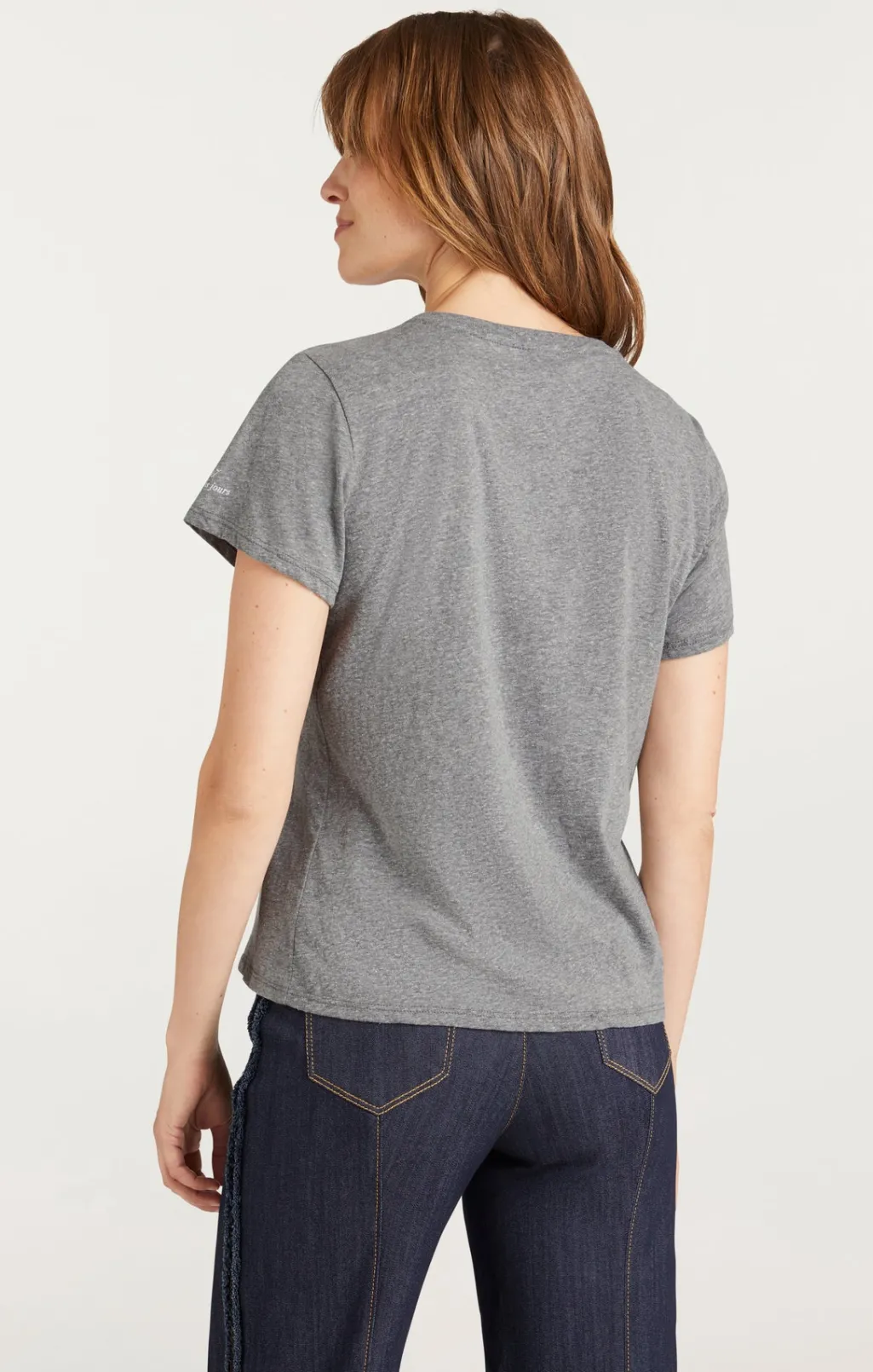 Cinq à Sept Paris Please Tee HeatherGrey/White Clearance