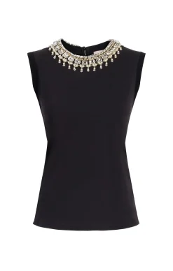 Cinq à Sept Pearl Necklace Brielle Tee Black Outlet