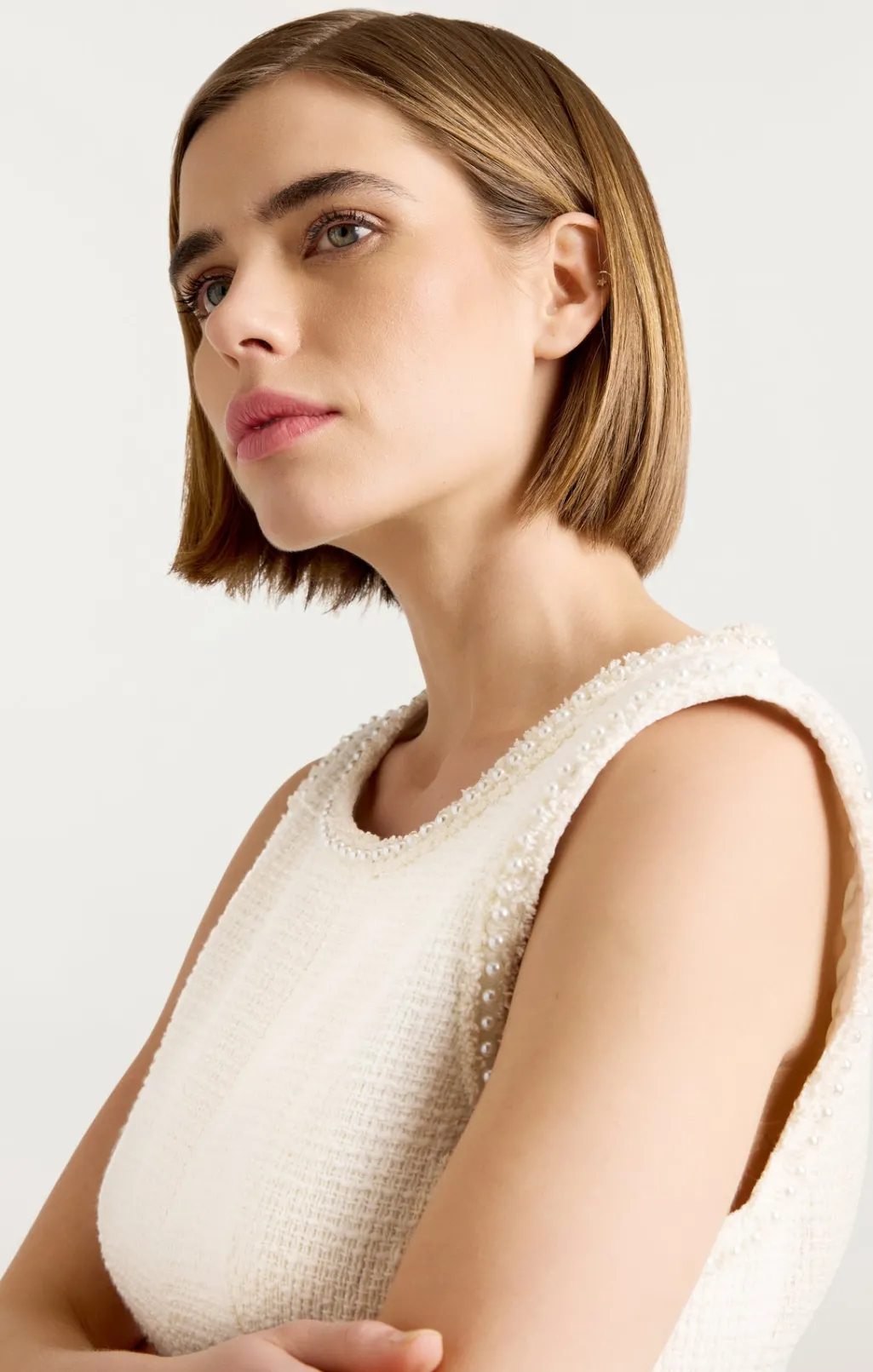 Cinq à Sept Pearl Sleeveless Nova Dress Ivory New