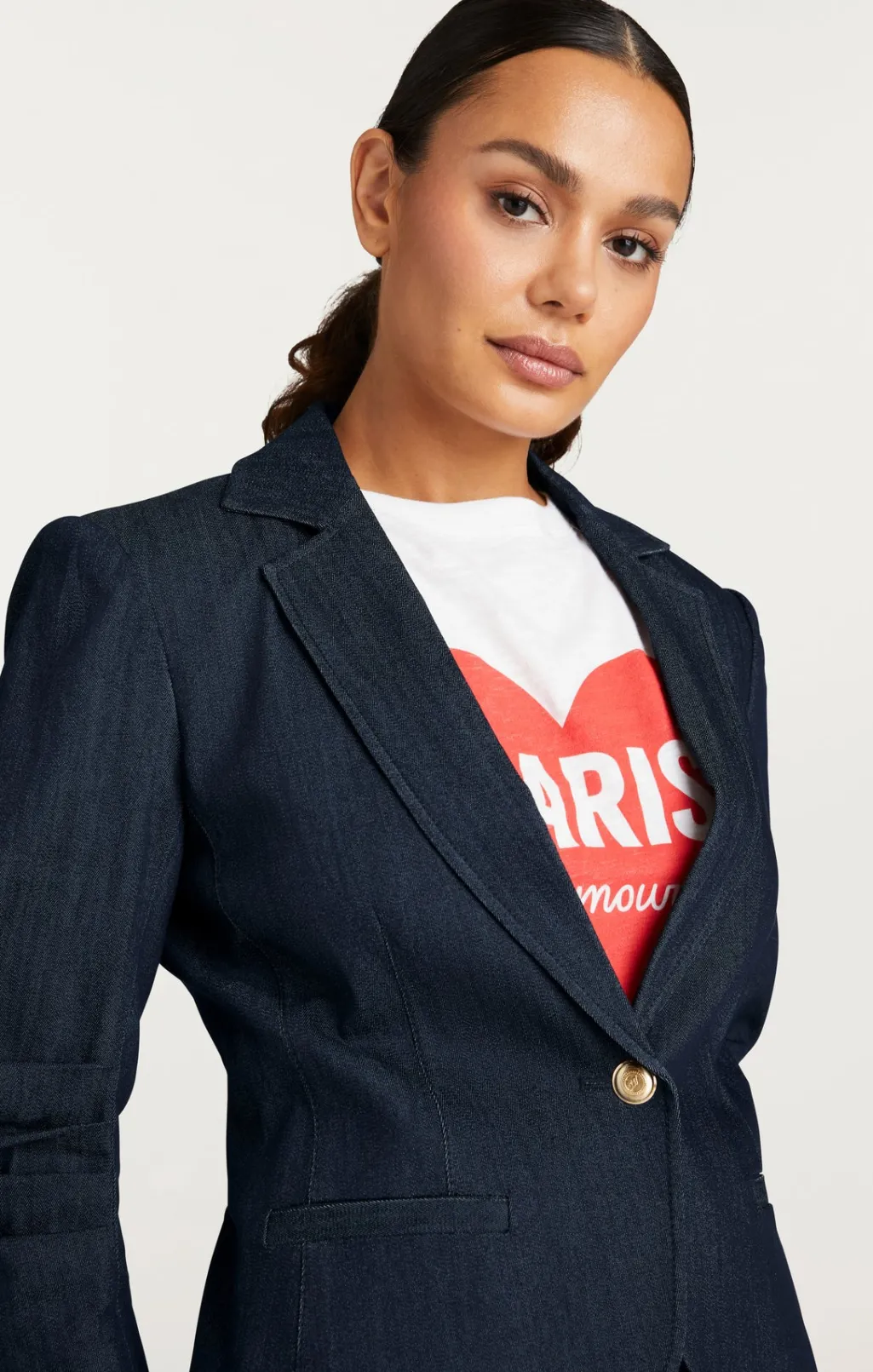 Cinq à Sept Petit Denim Khloe Blazer Indigo Sale