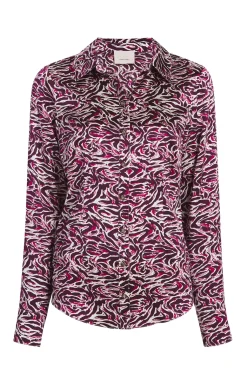 Cinq à Sept Petra Top InkstrokesDarkPlumMulti New