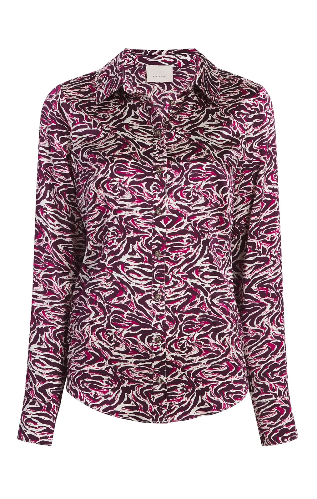 Cinq à Sept Petra Top InkstrokesDarkPlumMulti New