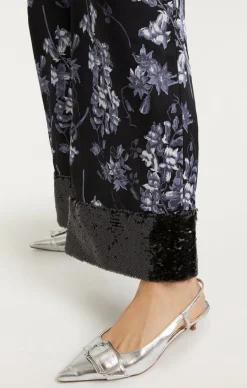 Cinq à Sept Phoebe Pant CoastalFloralBlackMulti Outlet