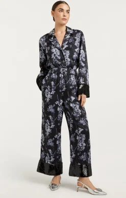 Cinq à Sept Phoebe Pant CoastalFloralBlackMulti Outlet