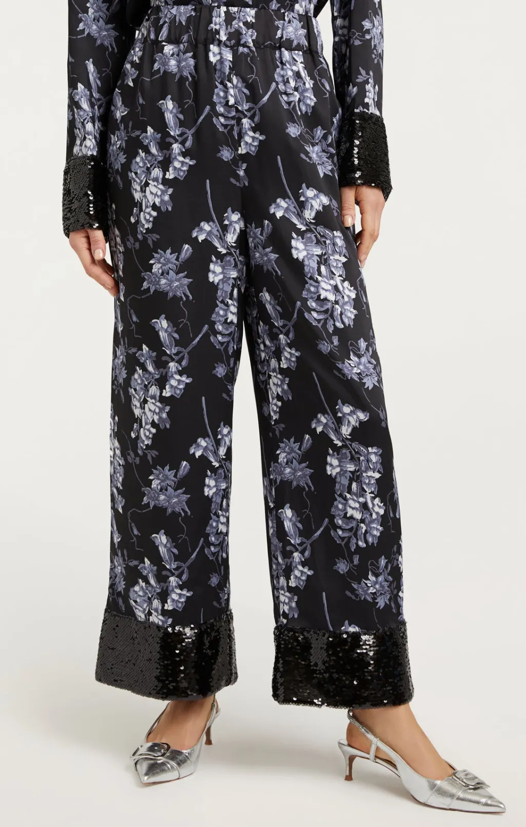 Cinq à Sept Phoebe Pant CoastalFloralBlackMulti Outlet