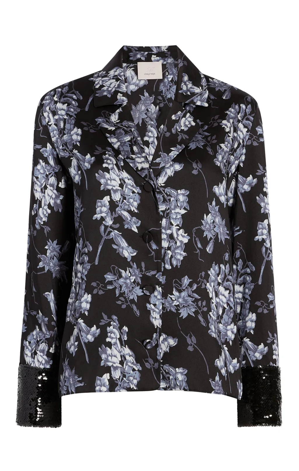 Cinq à Sept Phoebe Top CoastalFloralBlackMulti Discount