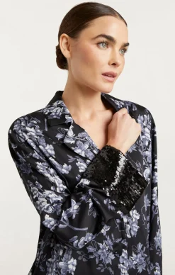 Cinq à Sept Phoebe Top CoastalFloralBlackMulti Discount
