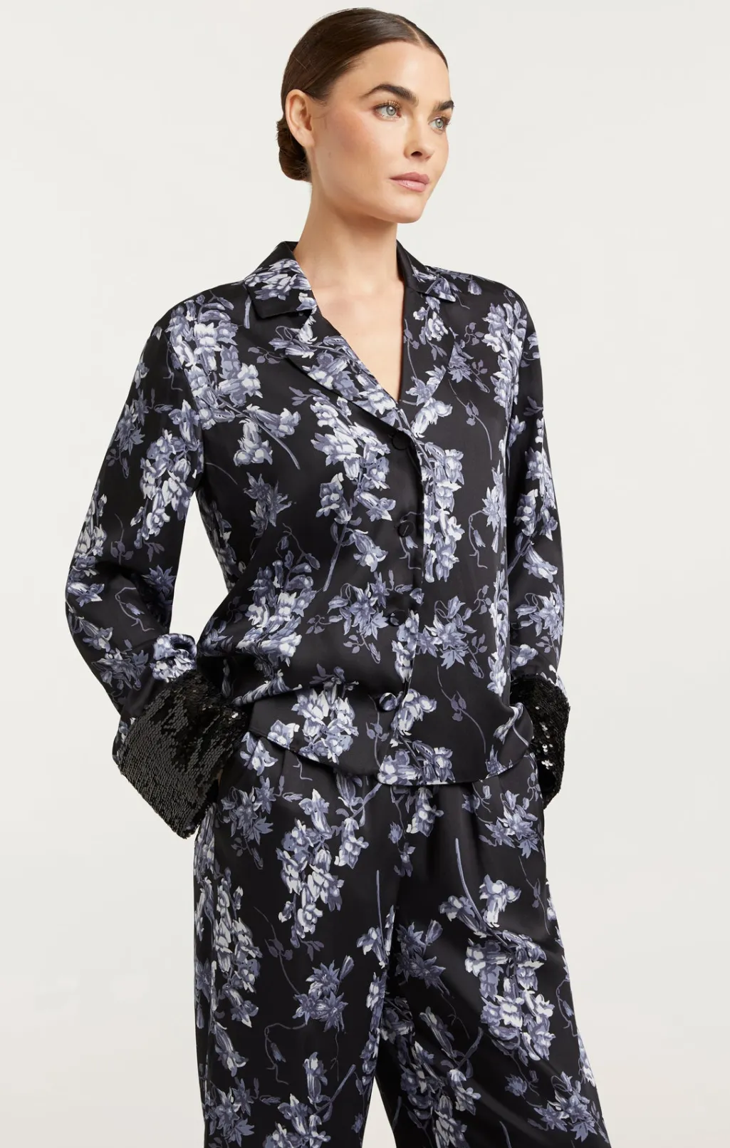 Cinq à Sept Phoebe Top CoastalFloralBlackMulti Discount