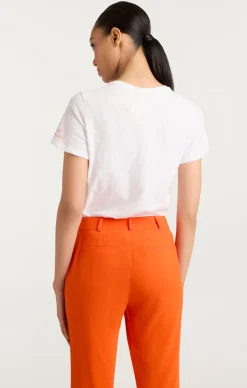 Cinq à Sept Pop Up Merci Merci Merci Tee White/CherryTomato New