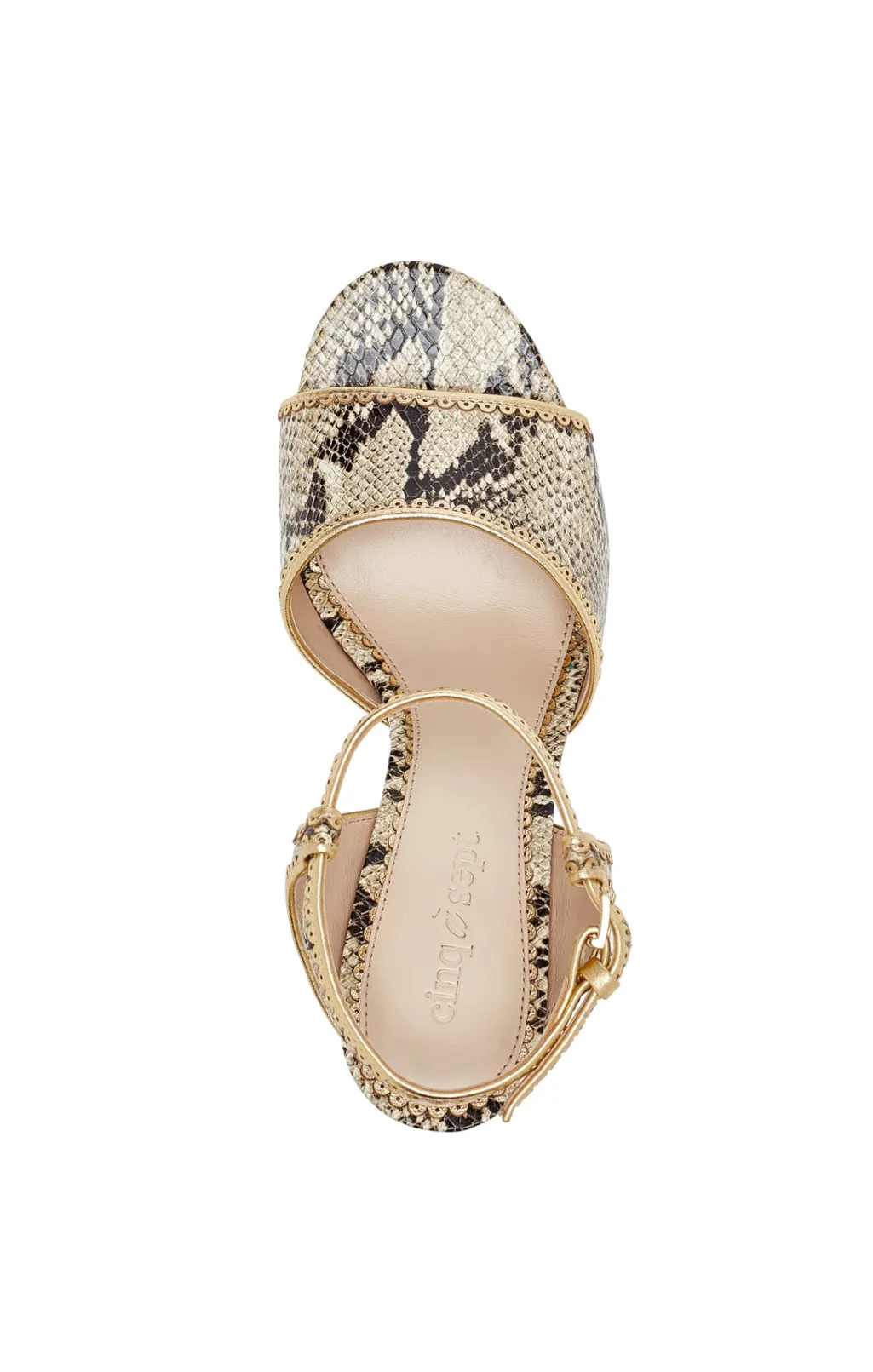Cinq à Sept Rebecca Ankle Strap Sandal NaturalMulti/Gold Hot