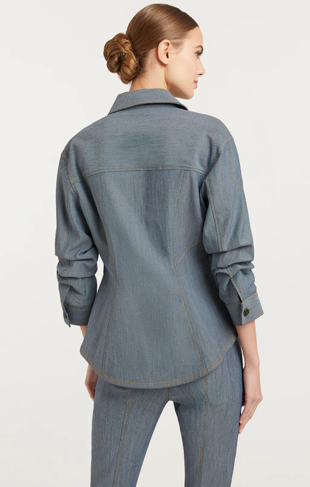 Cinq à Sept Reverse Denim Scrunched Canyon Jacket LightIndigo Online