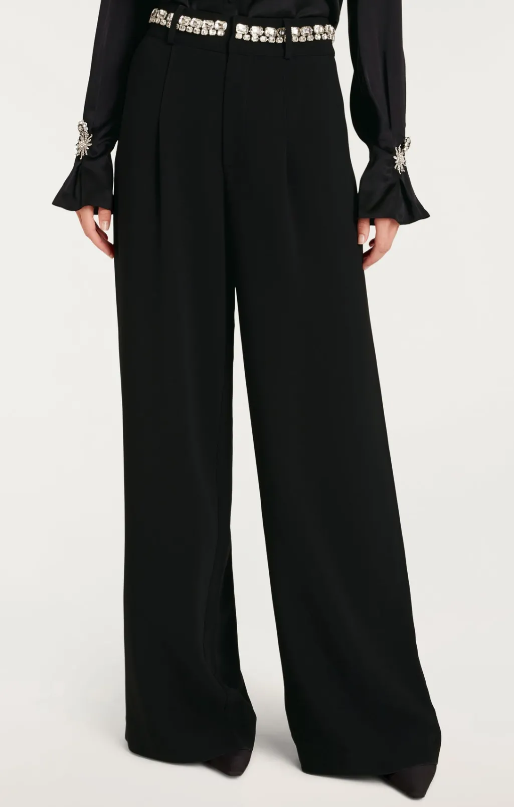 Cinq à Sept Rhinestone Chain Genna Pant Black Hot