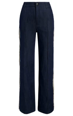 Cinq à Sept Rhinestone Dara Pant Indigo Hot