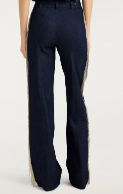 Cinq à Sept Rhinestone Dara Pant Indigo Hot