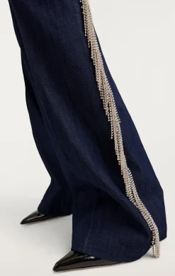 Cinq à Sept Rhinestone Dara Pant Indigo Hot