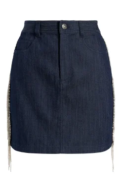 Cinq à Sept Rhinestone Dara Skirt Indigo Online
