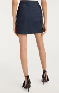 Cinq à Sept Rhinestone Dara Skirt Indigo Online