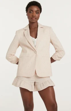 Cinq à Sept Rhinestone Ditsy Khloe Blazer White/Plaster Discount