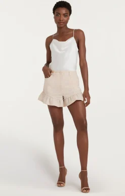 Cinq à Sept Rhinestone Ditsy Neema Short White/Plaster Hot