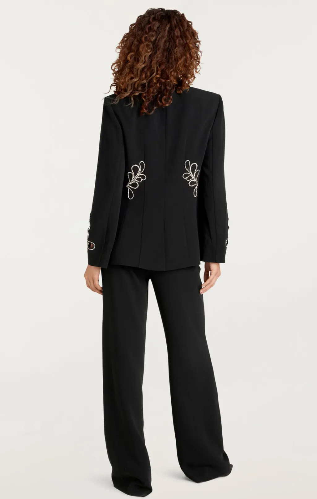 Cinq à Sept Rhinestone Paisley Cheyenne Blazer Black