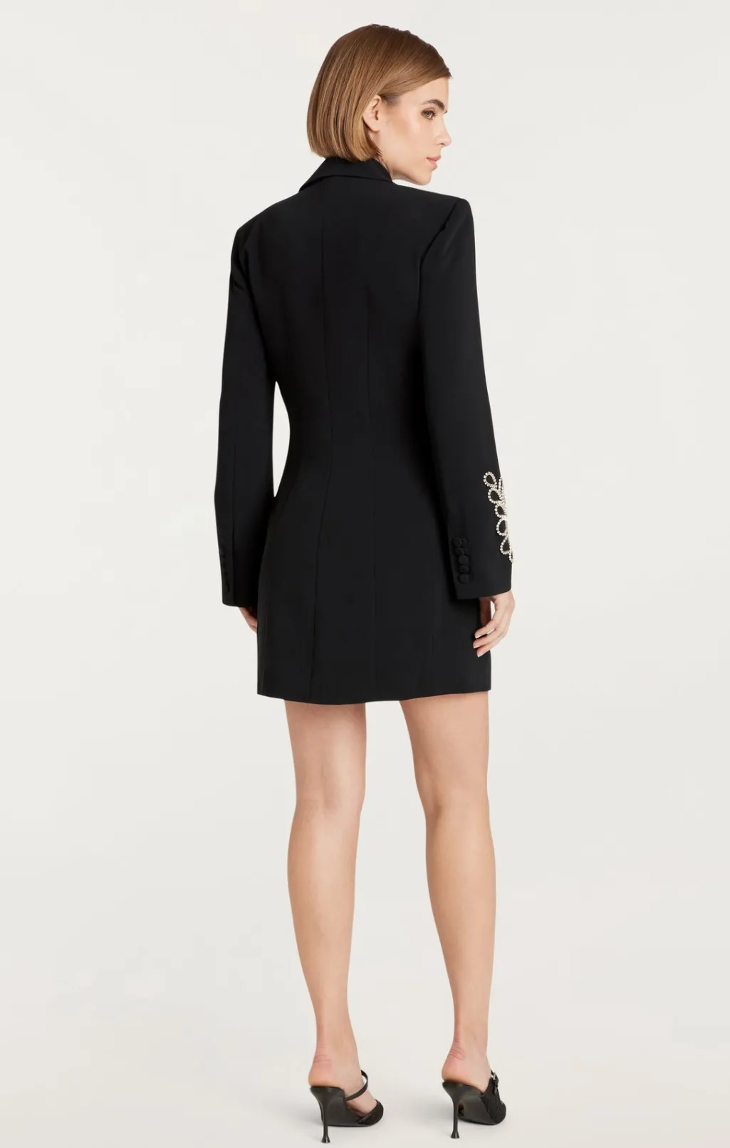 Cinq à Sept Rhinestone Paisley Long Sleeve Joel Dress Black Outlet