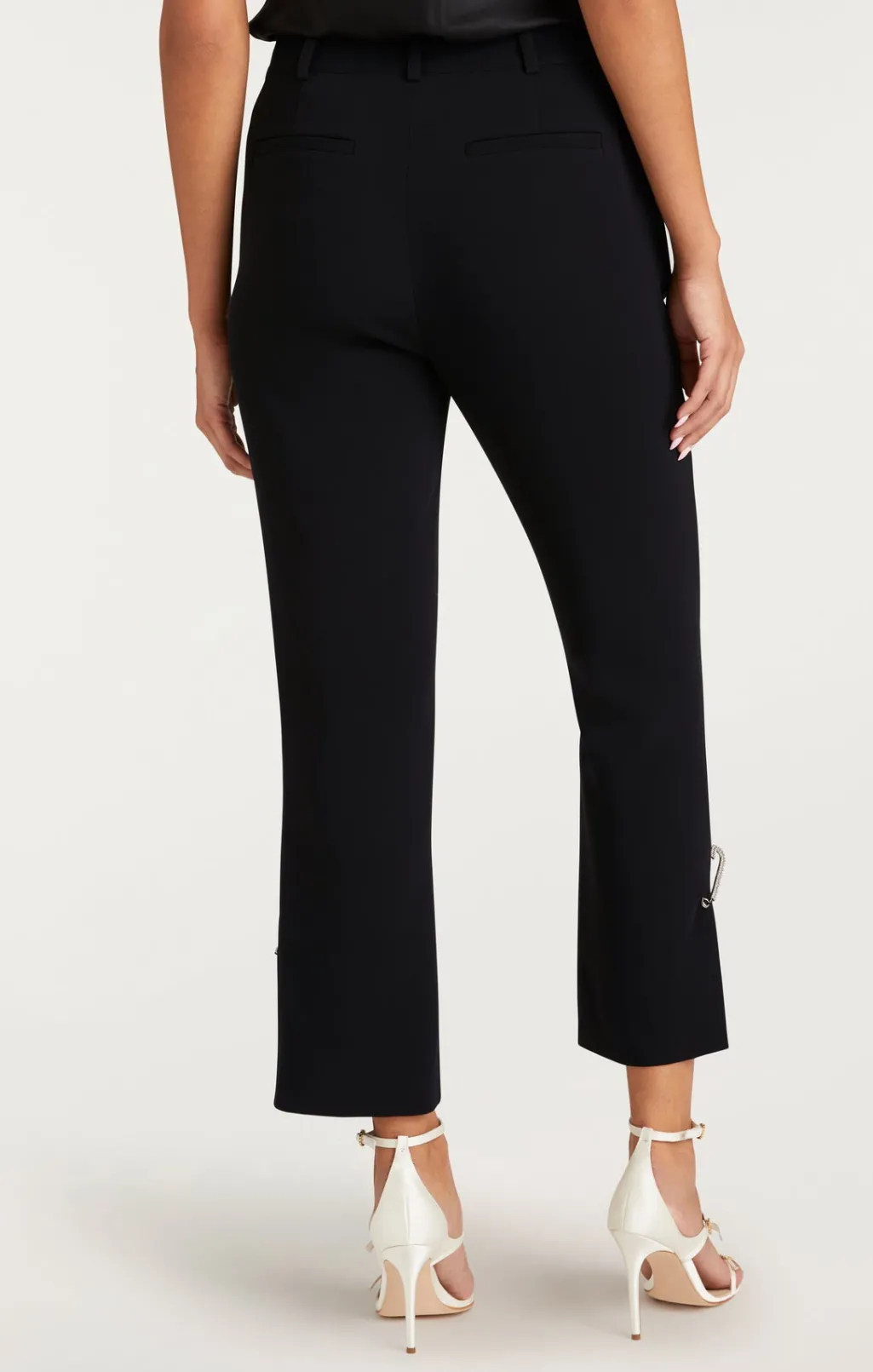 Cinq à Sept Rhinestone Pin Cropped Kerry Pant Black Best