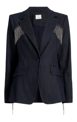 Cinq à Sept Rhinestone Sasha Blazer Indigo Best