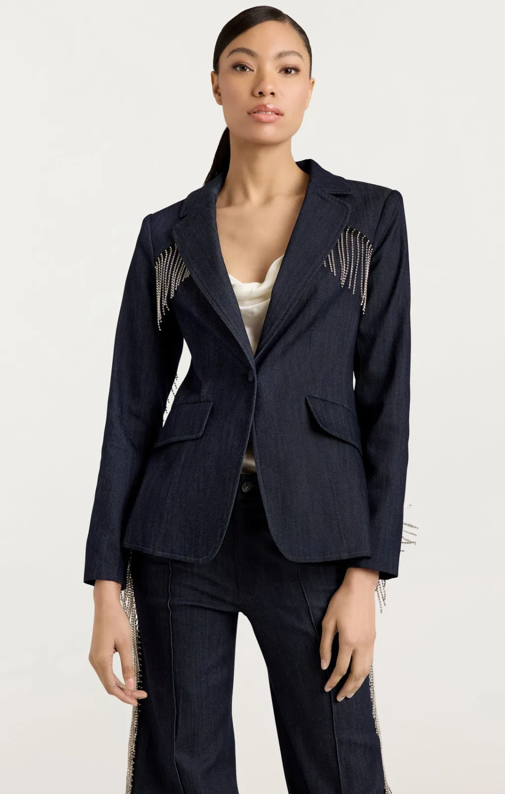 Cinq à Sept Rhinestone Sasha Blazer Indigo Best
