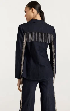 Cinq à Sept Rhinestone Sasha Blazer Indigo Best