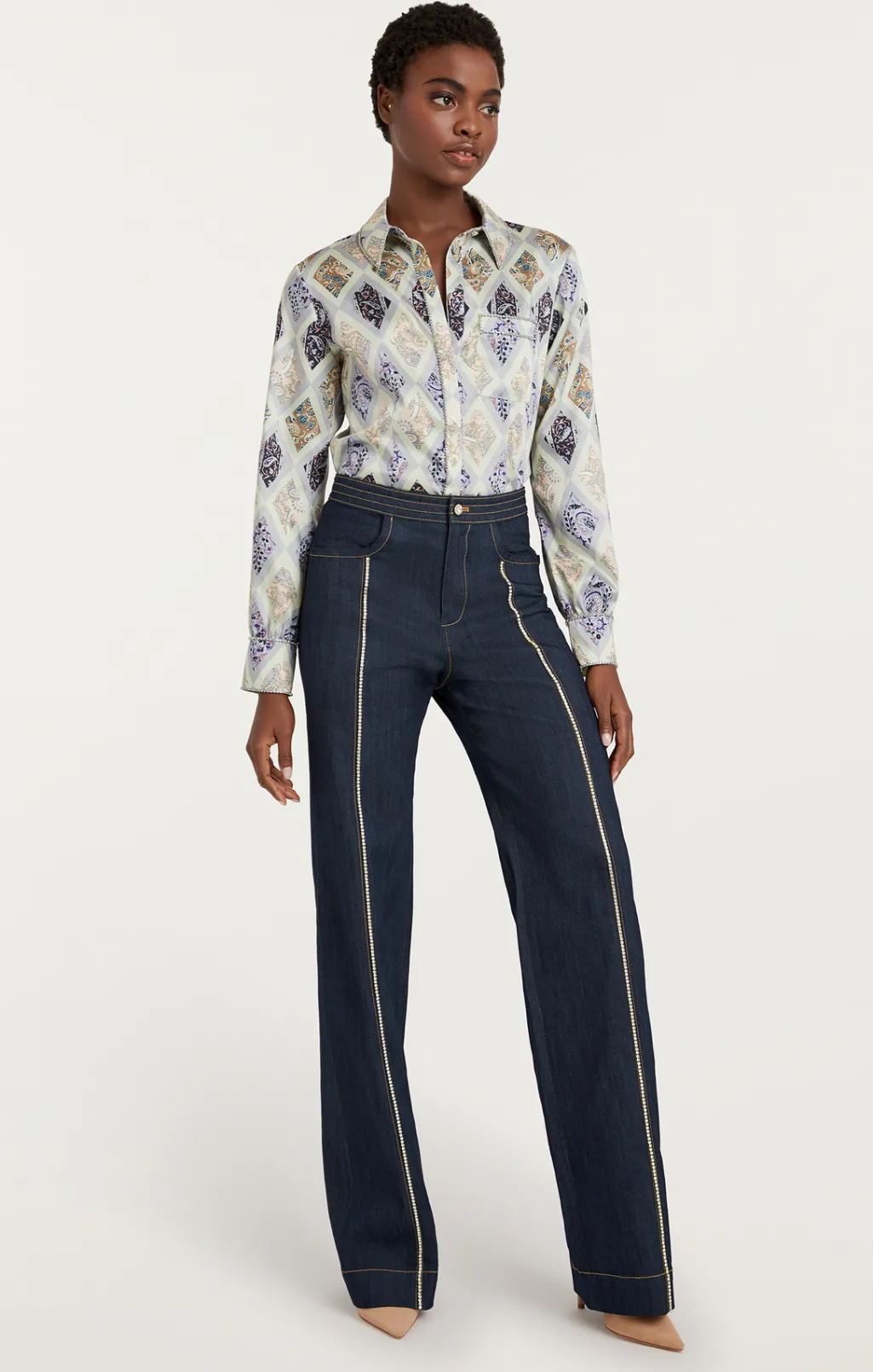 Cinq à Sept Rosalind Pant Indigo New