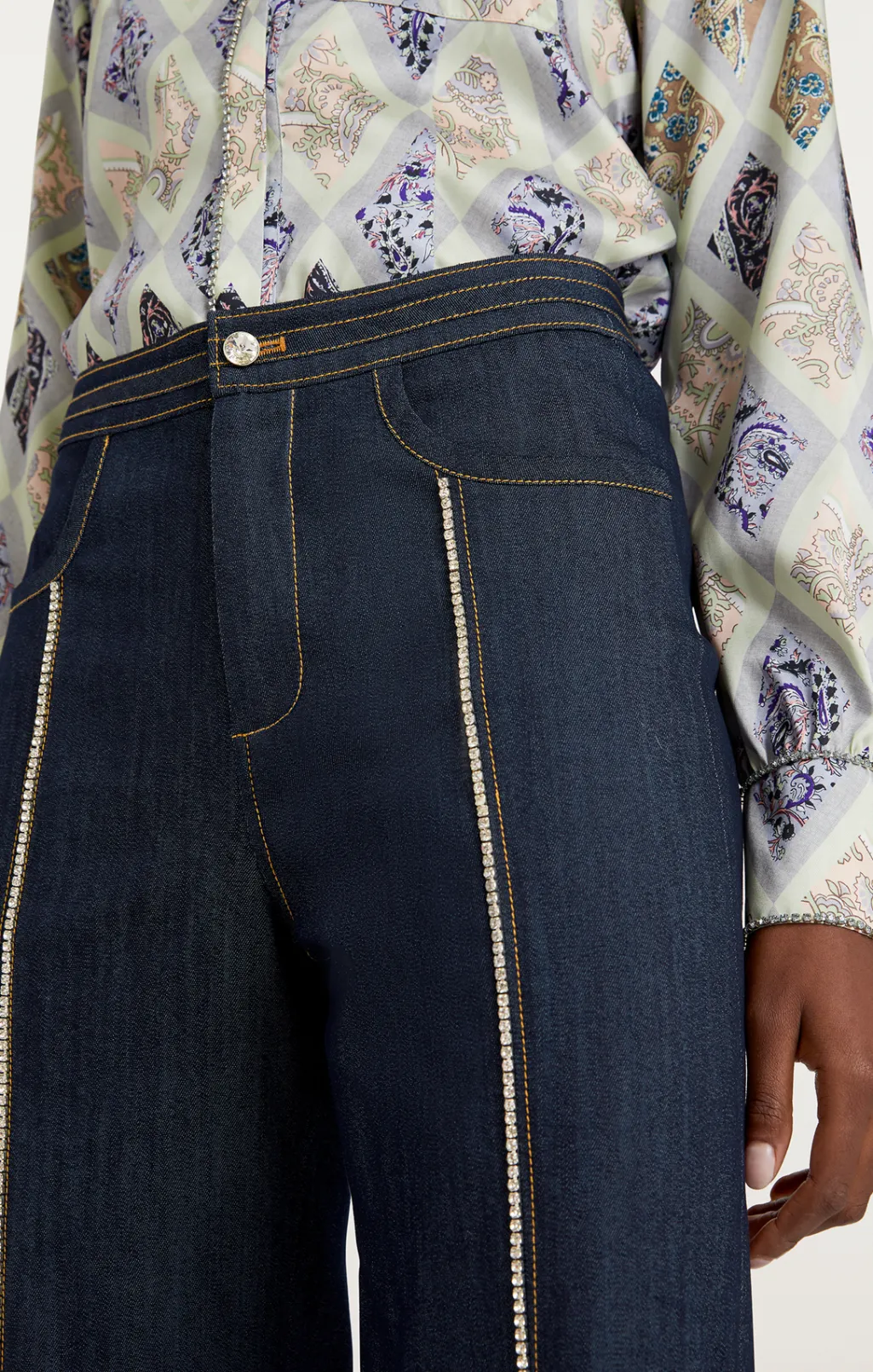 Cinq à Sept Rosalind Pant Indigo New