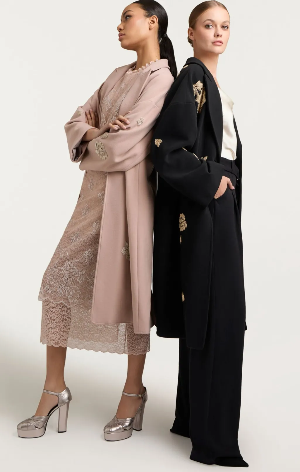 Cinq à Sept Rose Embellished Gravis Coat Oyster Discount
