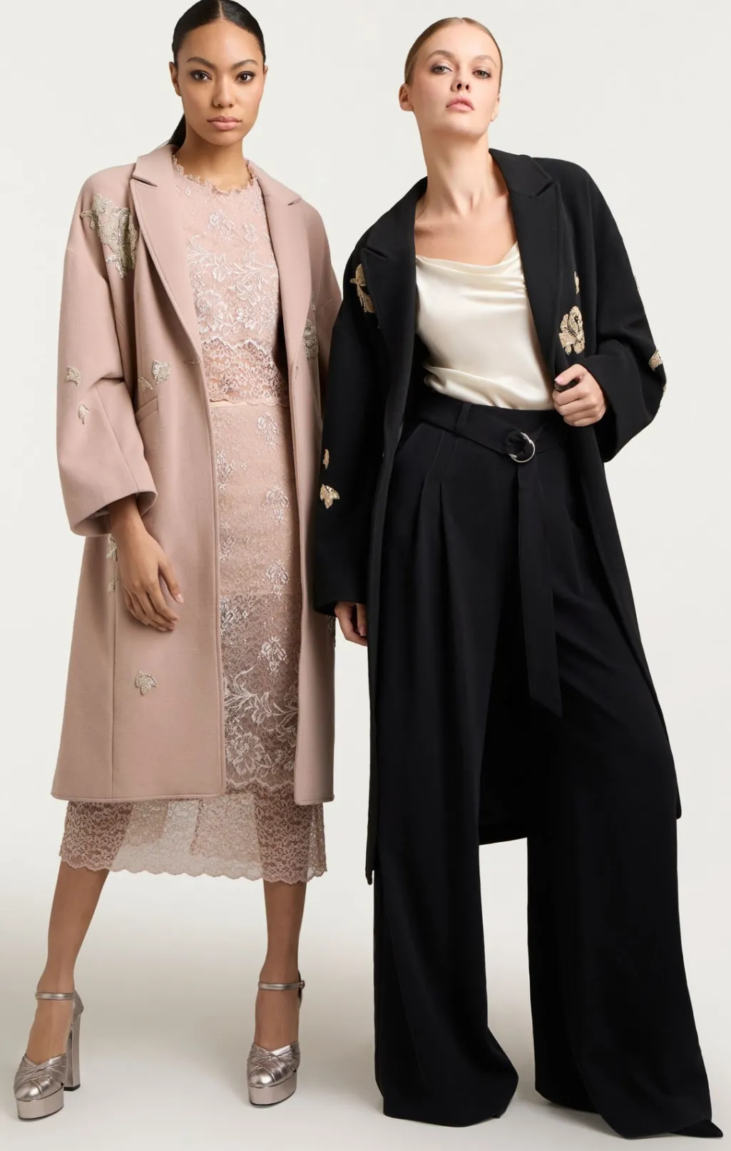 Cinq à Sept Rose Embellished Gravis Coat Oyster Discount