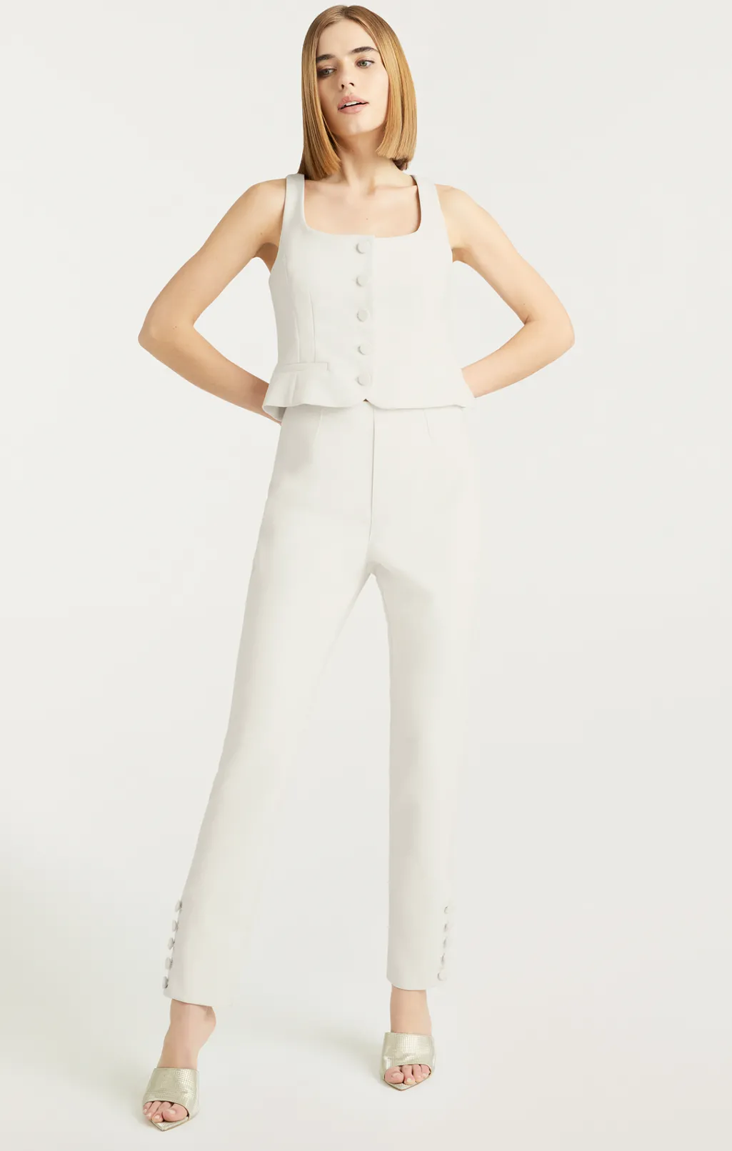 Cinq à Sept Rowena Pant Ivory Outlet