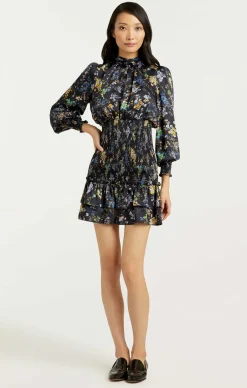 Cinq à Sept Sakura Floral Arabelle Dress NoirMulti Online