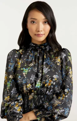 Cinq à Sept Sakura Floral Arabelle Dress NoirMulti Online