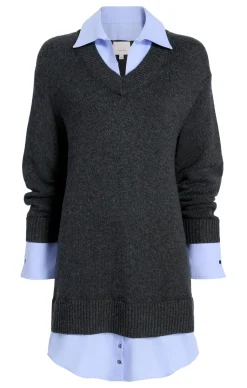 Cinq à Sept Santina Dress Charcoal/Raincloud Online