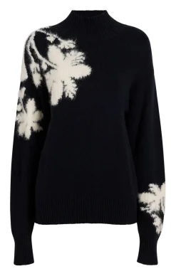 Cinq à Sept Sarah Turtleneck Pullover Black/ivory New