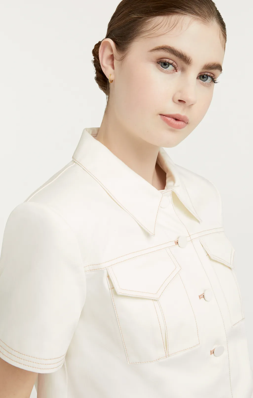 Cinq à Sept Sateen Coco Jacket White
